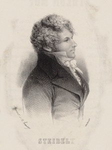 Portret pianisty i kompozytora Daniela Steibelta 1765-1823 , 1850. autorstwa Alexandre Leroux