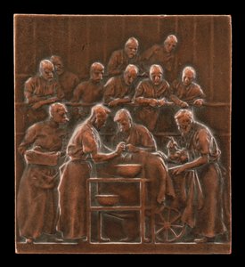 Monod demonstrujący zabieg na sali operacyjnej [rewers], c. 1906.