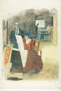 Okładka do portfolio, Malarze-litografowie (Les Peintres Lithographes) autorstwa Alexandre Lunois