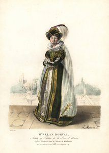 Marie Dorval lub Madame Allan Dorval jako królowa Elżbieta w Le Chateau de Kenilworth Jean-Baptiste Blache i Henri Lemaire, Theatre de la Porte St. Martin autorstwa Alexandre Marie Colin