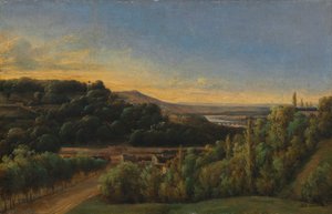 Widok na Saint-Cloud, w pobliżu Sekwany autorstwa Alexandre Pau de St. Martin