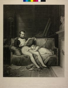 Cesarz Francuzów Napoleon I Bonaparte (mezzotinta) autorstwa Alexandre Vincent Sixdeniers