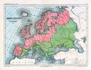Mapa Fizycznej Europy autorstwa Alexandre Vuillemin