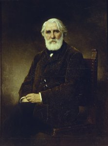 Portret autora Iwana S. Turgieniewa 1818-1883, 1875 autorstwa Alexei Alexeyevich Harlamov