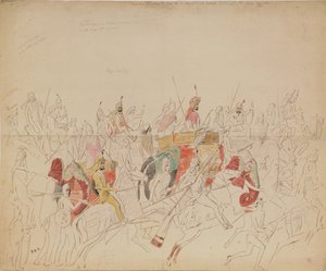 Maharadża Sher Singh z Pendżabu i jego dwór, 1846 autorstwa Alexei Dmitriyevich Saltykov