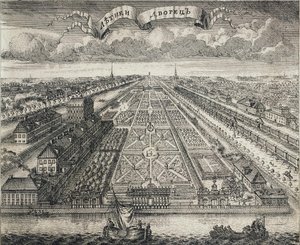 Widok Ogrodów Letnich od strony Newy, 1717