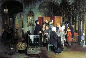 Przed spowiedzią, 1877. autorstwa Alexei Ivanovich Korzukhin
