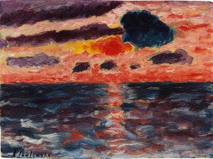 Zachód słońca, Borkum, 1928.