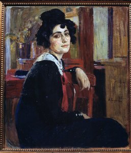 Francuzka (Francuzka). Obraz Aleksieja Michajłowicza Korina (Korine) (1865-1923), olej na płótnie autorstwa Alexei Mikhailovich Korin