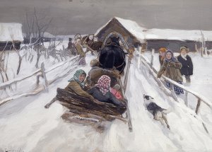 Kulig w sezonie karnawałowym. 1910
