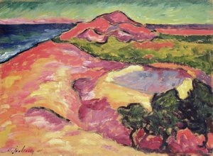 Scena na wybrzeżu z Red Hill autorstwa Alexej von Jawlensky