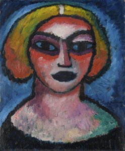 Głowa kobiety. Verso: popiersie mężczyzny (około 1910-1912) autorstwa Alexej von Jawlensky