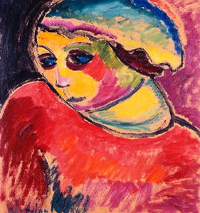 zielona maska; Grune Haube, 1911 autorstwa Alexej von Jawlensky