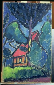 Pejzaż, ok. 1910 (olej na tekturze) autorstwa Alexej von Jawlensky