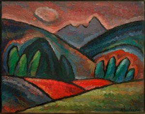 Krajobraz w pobliżu Oberstdorfu autorstwa Alexej von Jawlensky