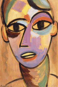 Mystic Head: Jungling Ic.1917 autorstwa Alexej von Jawlensky
