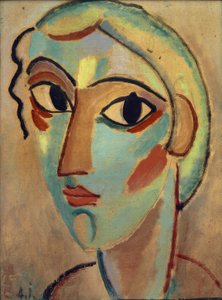 Głowa mistyczna: głowa dziewczyny (z jednej strony) autorstwa Alexej von Jawlensky