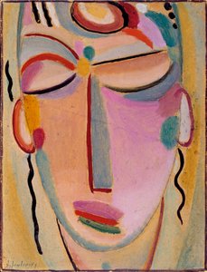 Mistyczna głowa: medytacja autorstwa Alexej von Jawlensky