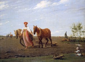 Rosyjski: "Na zaoranym polu. Wiosna" Na zaoranym polu. Wiosna