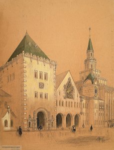 Moskiewski dworzec kolejowy Kazansky Projekt , 1913. autorstwa Alexey Viktorovich Shchusev