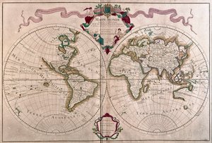 Świat według A.H. Jaillot w "Atlas Français" - Paryż