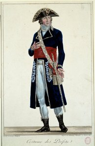 Prefekt w niebieskim garniturze. Grawerowanie: Alexis Chataignier (1772-1817) autorstwa Alexis Chataigner