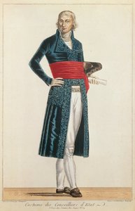 Mundur Radnego Stanu, ok.1804-10 (kolor grawerowany) autorstwa Alexis Chataigner