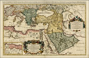Mapa Imperium Tureckiego w Europie, Azji i Afryce z 1692 r. autorstwa Huberta Jaillota