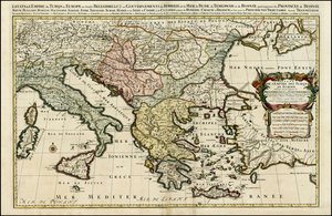 Mapa Imperium Tureckiego w Europie z 1692 r. autorstwa Huberta Jaillota