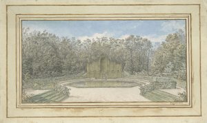 Widok na altanę kratową w parku autorstwa Alexis Nicolas Pérignon (le vieux)