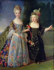 Catherine-Eleonore de Bethisy (1707-67) i jej brat Eugene-Eleanore (1709-81) (olej na płótnie)