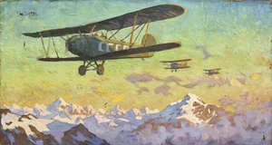 Przelot nad Kaukazem autorstwa Alfons Konstantinovich Zhaba