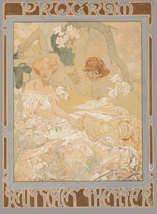 Niemiecki teatr. Program teatralny, 1908.