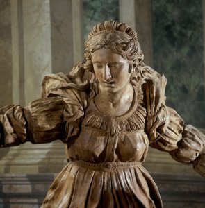 Maria Magdalena, fragment Opłakiwania Chrystusa, w Kaplicy Błogosławionego Aldrovandi (terakota) autorstwa Alfonso Lombardi