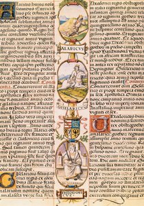 Drzewo genealogiczne królów królestw Asturii i Leona z „Genealogii królów Hiszpanii” Alonso de Cartagena autorstwa Alfonso de Cartagena