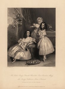 Portret Emily Blanche Charlotte, Rose Caroline i Emily Catherine Anne Somerset, córek Henry