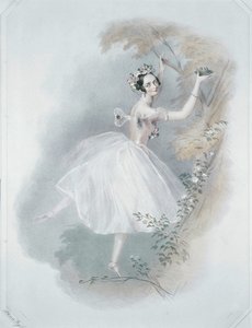 Marie Taglioni, najsłynniejsza baletnica ... (kolorowy wydruk) autorstwa Alfred Edward Chalon