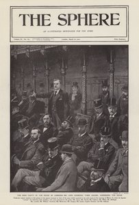 Irlandzki poseł John Redmond zwracając się do Izby Gmin (lito)