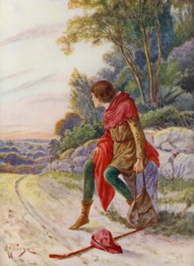 Wesoła Anglia: Dick Whittington (kolorowa litografia)