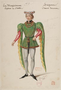 Halévy - La magicienne - modele kostiumów autorstwa Alfreda Alberta - 02. Seigneur, chór męski autorstwa Alfred Albert