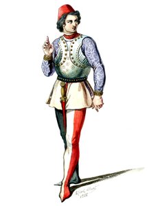 Halévy - La magicienne - modele kostiumów autorstwa Alfreda Alberta - 04. Ecuyer, chór męski (wyretuszowany)