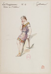 Halévy - La magicienne - projekty kostiumów Alfreda Alberta - 13. Gnômes, ballet dames autorstwa Alfred Albert