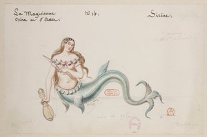 Halévy - La magicienne - modele kostiumów autorstwa Alfreda Alberta - 14. Syrena autorstwa Alfred Albert