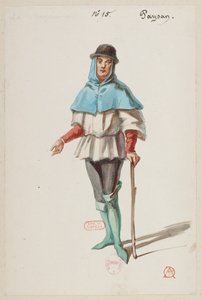 Halévy - La magicienne - modele kostiumów autorstwa Alfreda Alberta - 15. Paysan autorstwa Alfred Albert
