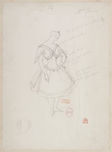 Halévy - La magicienne - modele kostiumów autorstwa Alfreda Alberta - 24. Mlle Zina, (pas de deux)
