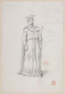 Halévy - La magicienne - modele kostiumów autorstwa Alfreda Alberta - 25. Partia szachów, król chrześcijański, M. Lefèvre