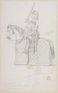 Halévy - Magik - modele kostiumów autorstwa Alfreda Alberta - 26 (partia szachów, chrześcijański rycerz) autorstwa Alfred Albert