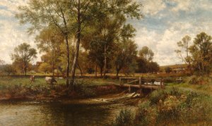Na łąkach, Youngsbury, 1900 autorstwa Alfred Augustus Glendening