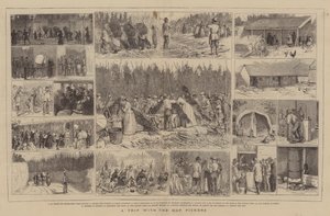 Wycieczka z zbieraczami chmielu autorstwa Alfred Chantrey Corbould