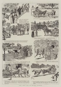 Nasz pierwszy dzień w podwójnej uprzęży autorstwa Alfred Chantrey Corbould